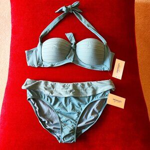 Swimsuits for All Teal Bikini Swimsuit Set - Size 10&14  NWT